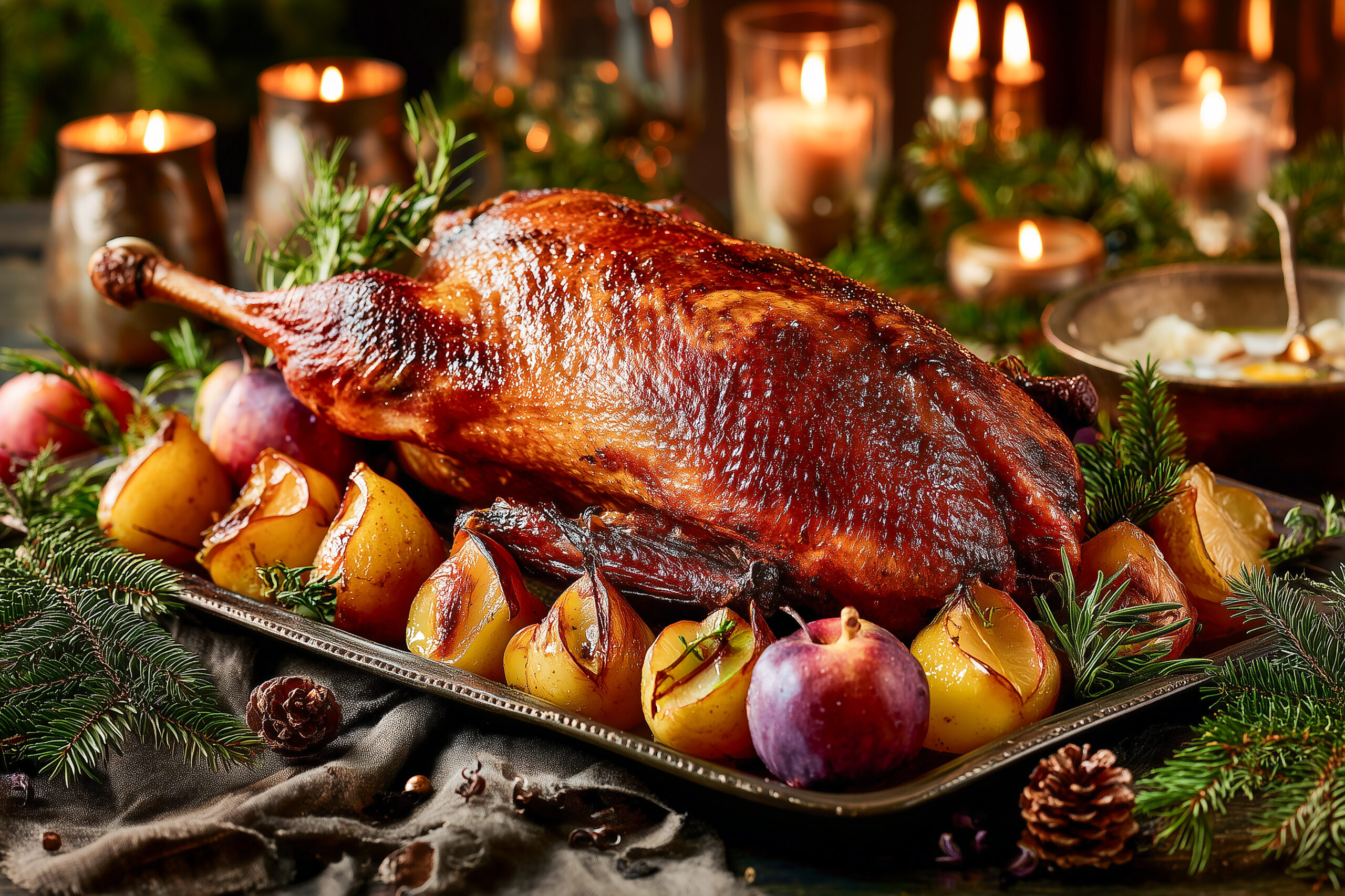 Martinsgans mit Rotkohl, Knödel und Sauce im Restaurant Alter Haferkasten in Neu-Isenburg